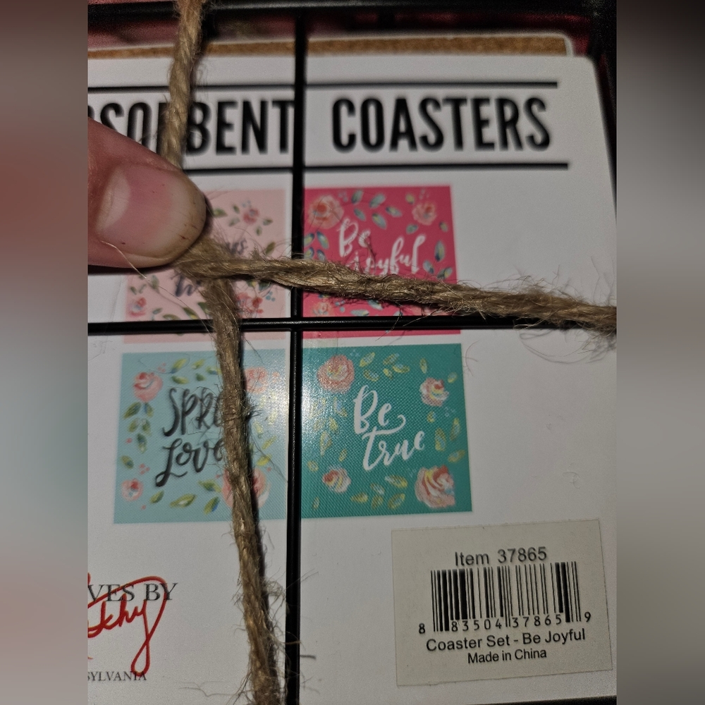 DONATING 11/15/24 ✨️Clearance✨️ Primatives by Kathy Be Joyful coaster set NWOT - Picture 12 of 14